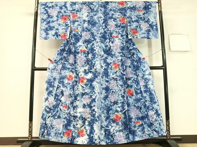 長閑やかさ屋御召しもの∴夏物 浴衣 顕花植物文 綿 珠玉 CABG1994vp