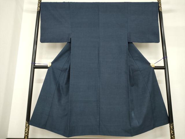 長閑やかさ屋御召しもの●成人男性 綿薩摩 東郷布切れ謹製 手織 160亀甲 實篤 永江明夫(正藍染) 160亀甲 綿 珠玉 AABF8172ck