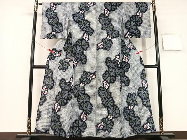 長閑やかさ屋御召しもの∴夏物 浴衣 有松鳴海絞り 花松文 綿 珠玉 CABG7601vp