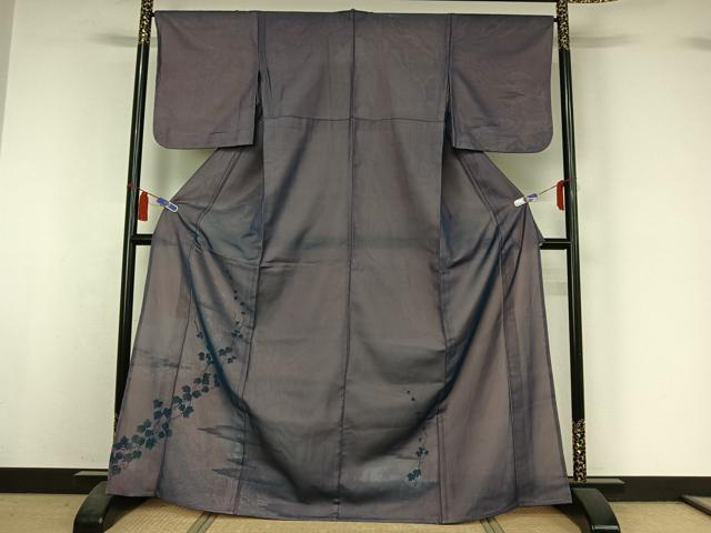 長閑やかさ屋御召しもの▽短い訪問着 無双 紗袷 紗×絽 水筋花文 正絹 珠玉 AABI5001jh