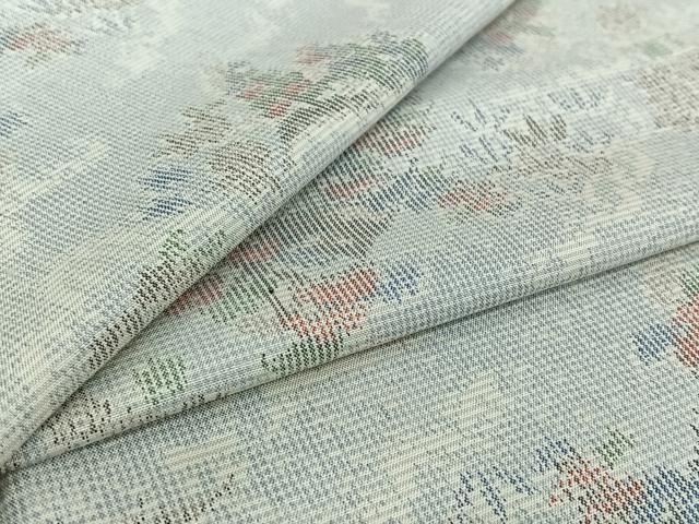 平和屋着物▽上質な紬　単衣　風景文　正絹　逸品　AABI5006jh｜平和屋