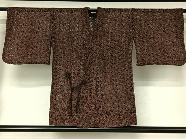 長閑やかさ屋御召しもの▽道中着 スリー時期 春夏秋 塵除け 草葉文 正絹 珠玉 AABI5011jh