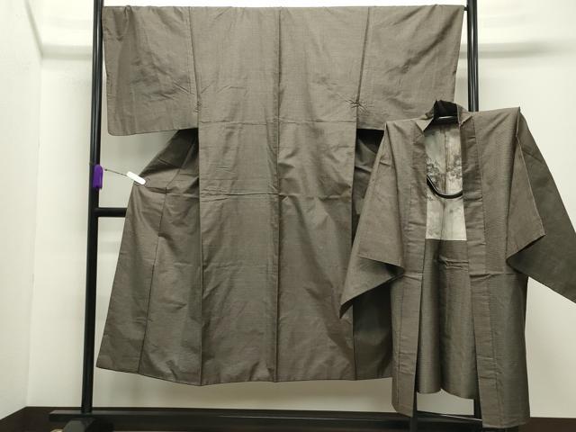 平和屋着物●男性 本場大島紬 アンサンブル 100亀甲 総詰め 正絹 逸品 CABC8094gh|平和屋
