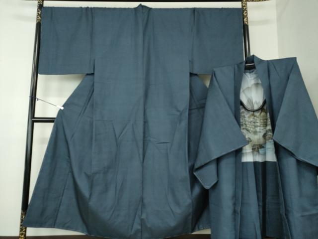 平和屋着物●男性 本場大島紬 アンサンブル 長羽織 100亀甲 総詰め 正絹 逸品 未使用 DABA1522ps|平和屋