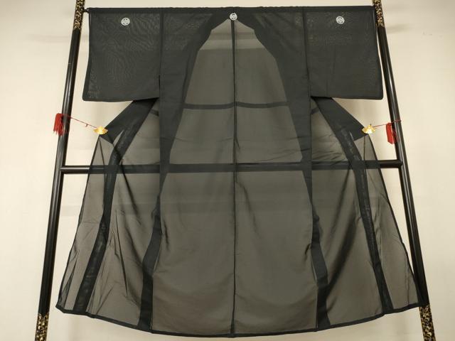 平和屋着物＊夏物 男性 黒紋付 絽 正絹 逸品 AABG2070jd｜平和屋 15,670円