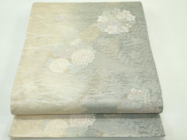 長閑やかさ屋御召しもの＊夏物 六通柄袋帯 秋草文 現ナマ糸 正絹 珠玉 CABF4680rv