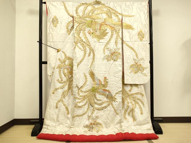 平和屋本店●色打掛　お引きずり　和装　婚礼　結婚式　花嫁　神社挙式　総刺繍　鳳凰桐文　金銀糸　逸品　DABD6241du｜平和屋