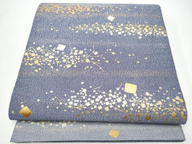 平和屋着物●金彩友禅　卓越技能者・名工・和田光正　太鼓柄袋帯　綴れ　箔散らし　金糸　正絹　逸品　CABH4968hy｜平和屋