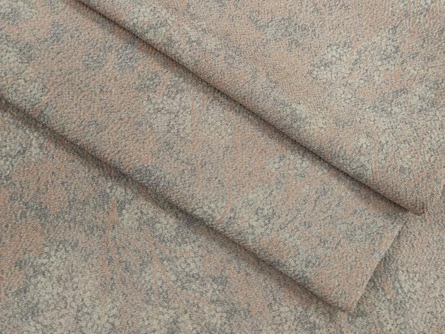 平和屋着物▽上質な小紋　単衣　樹林文　鬼しぼ縮緬　正絹　逸品　CABF3059ze｜平和屋