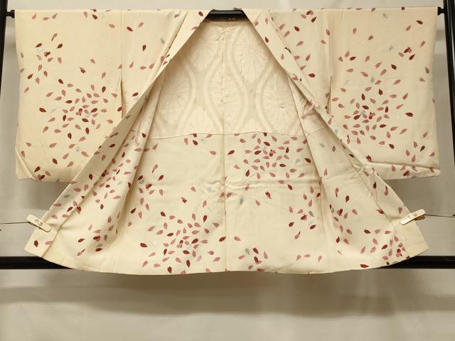 長閑やかさ屋御召しもの＃羽織 舞桜文 銀彩 正絹 珠玉 CABF8971インチ