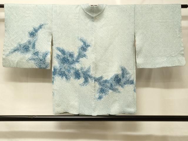 長閑やかさ屋御召しもの＃羽織 総絞り 顕花植物文 正絹 珠玉 CABF8975インチ