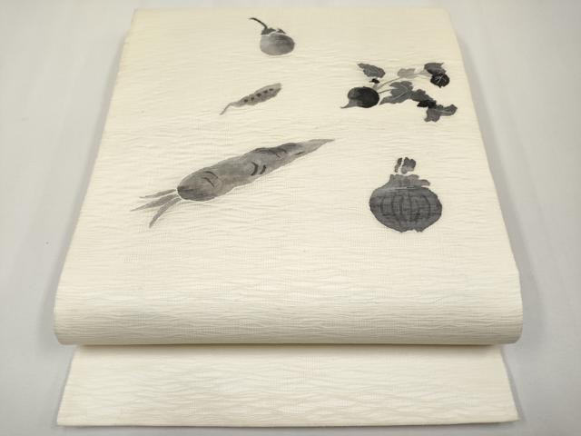 長閑やかさ屋お召しもの＊夏物 膜鳴楽器柄袋帯 すくい織 成り物 正絹 珠玉 CABG3596tx