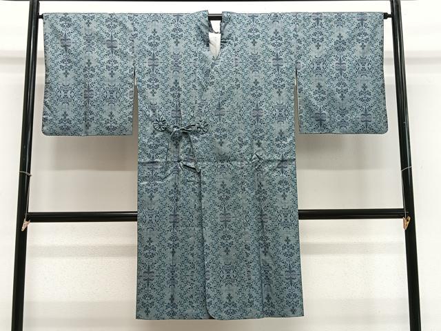 長閑やかさ屋お召しもの∞道中着 発祥地大島紬 7マルキ 花唐草文 ロング丈 正絹 珠玉 CABE5008ua 和服-着物-レディースファッション
