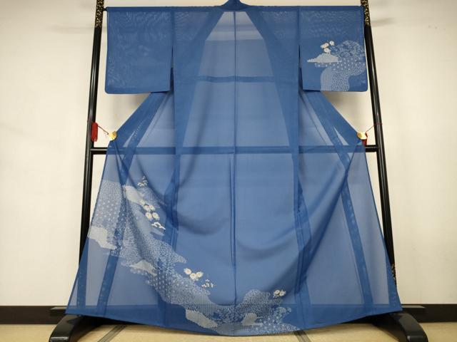 長閑やかさ屋お召しもの＊夏物 短い訪問着 絽 吉祥花文 金彩 洗えるお召しもの AABJ6455jd