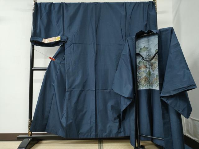 長閑やかさ屋御召しもの●成人男性 発祥地大島紬 合奏団 透かし彫り 永長布切れ謹製 証紙付き添い人 キングサイズ 正絹 珠玉 CABC7161yc