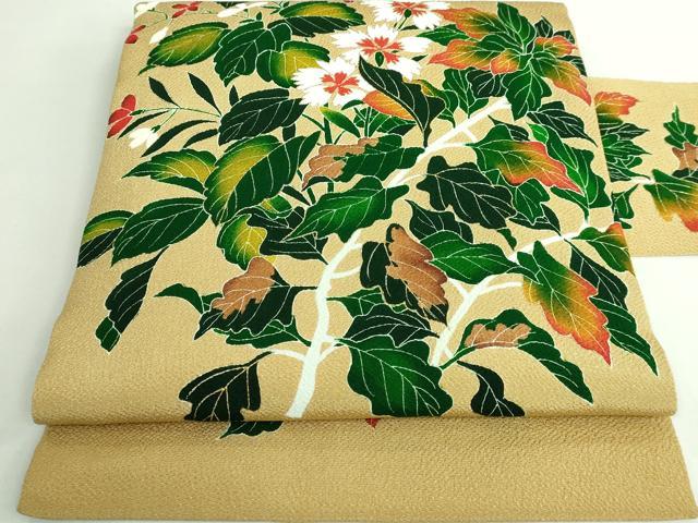 楽天市場】平和屋本店□極上 九寸名古屋帯 地紋起こし 鈴 青竹色地