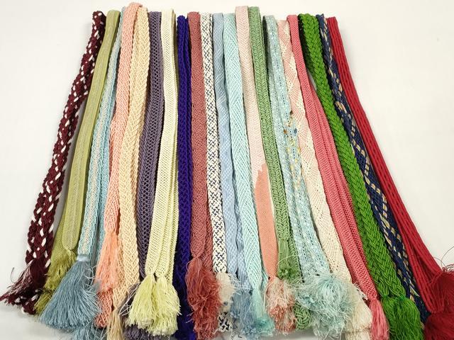 平和屋着物＊夏物 和装小物 帯締め20本セット レース織 銀糸 逸品 DABC1100zzz