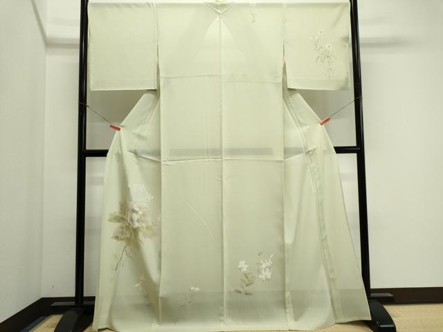 平和屋着物*夏物 訪問着 絽 枝花文 金彩 ロング丈 正絹 逸品 CABI6475ou|平和屋
