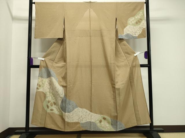 長閑やかさ屋御召しもの＊夏物 短い訪問着 絽 辻が花 金彩 正絹 珠玉 CAAW9867gh