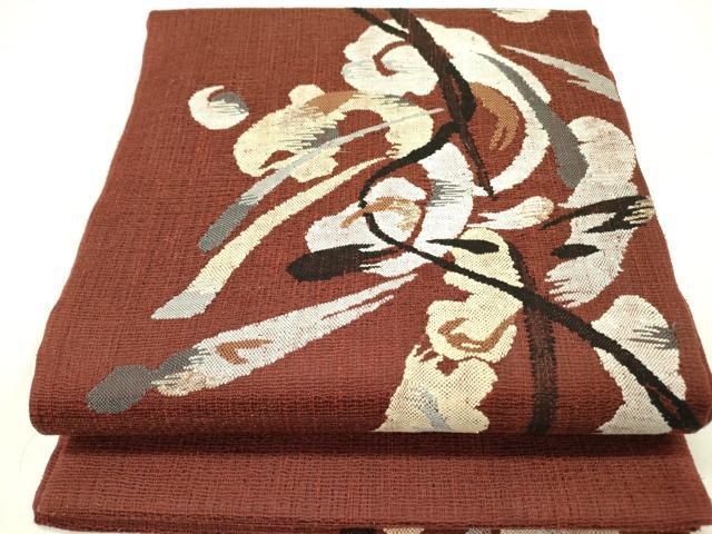 平和屋着物●太鼓柄袋帯　ぜんまい紬　抽象文様　正絹　逸品　DABE1008op｜平和屋