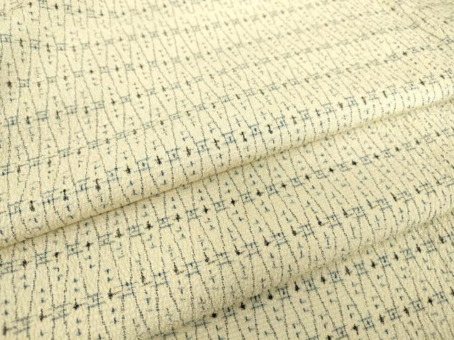長閑やかさ屋御召しもの▽本塩沢 単衣 立涌文 正絹 珠玉 DABE4385az