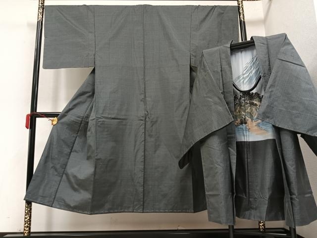 楽天市場】平和屋着物○男性 紬 アンサンブル 杢 正絹 逸品 未使用  