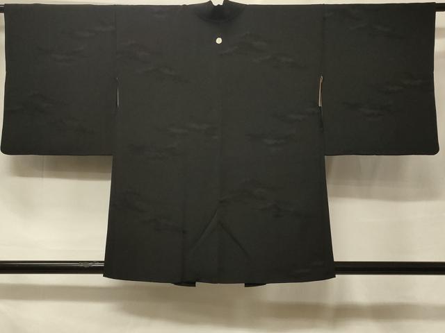 平和屋着物#羽織 枝松地紋 黒地 正絹 逸品 CABF1489in|平和屋
