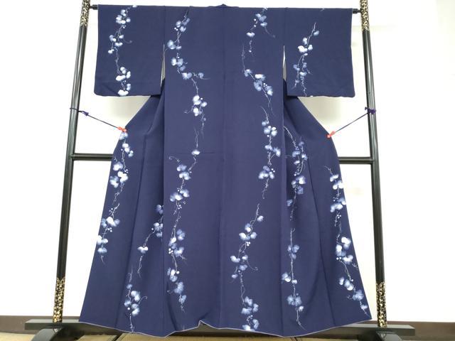 長閑やかさ屋御召しもの●飛び切りな小紋 蔦の葉文 やまと誂製 正絹 珠玉 DABC2993ud