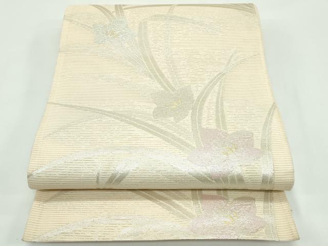 長閑やかさ屋御召しもの＊夏物 六通柄袋帯 桔梗 現ナマ糸 正絹 珠玉 CABF4718rv