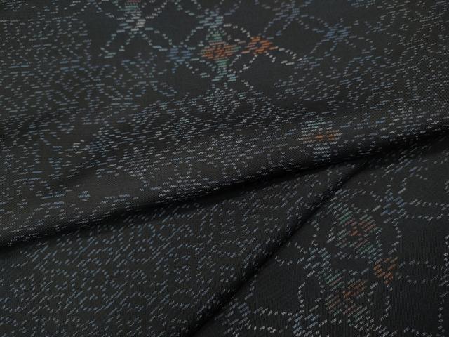 平和屋着物●本場大島紬 七宝花文 正絹 逸品 CABD7392ut|平和屋