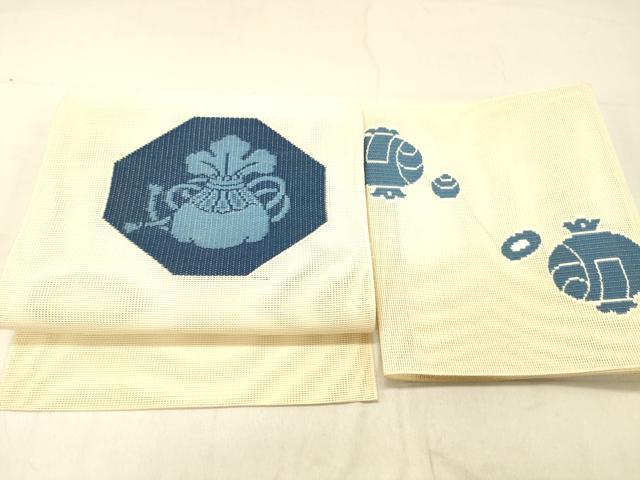 長閑やかさ屋御召しもの＊夏物 つけ帯 合切袋 正絹 珠玉 DABC8218糎