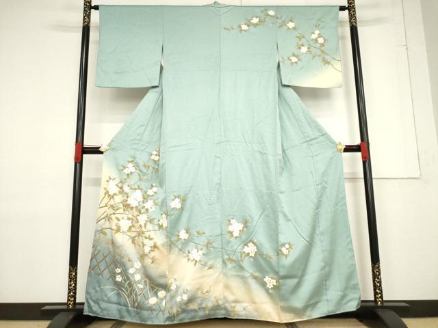 平和屋着物●訪問着　花籬文　暈し染め　金彩　正絹　逸品　AABF1785ck｜平和屋