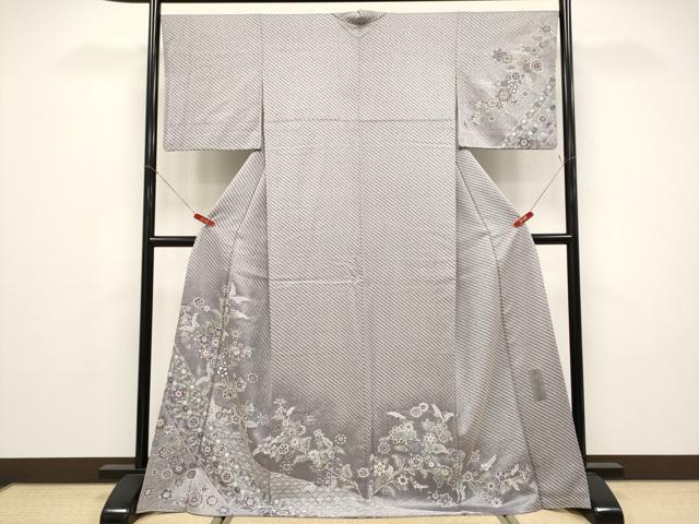 長閑やかさ屋御召しもの●天目織 短い訪問着 貴巧尊図 正絹 珠玉 CABG3403tx