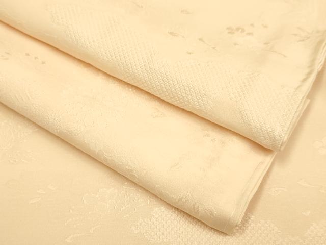 平和屋着物●上質な色無地　雲取花地紋　雄黄色　正絹　逸品　DABA8882du｜平和屋