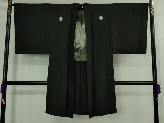 平和屋着物&infin;極上　男性　紋付き長羽織　羽裏・白馬　逸品　DZAB3853kh6｜平和屋 20,592円