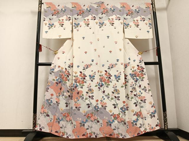 平和屋着物●訪問着　枝椿　金彩　正絹　逸品　AABF0001ph｜平和屋