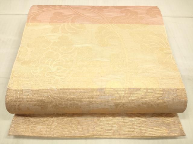 平和屋着物＊夏物 織物一筋名門 織悦 全通柄 京袋帯 花唐草文 金糸 正絹 逸品 DAAX5536cm｜平和屋 9,778円