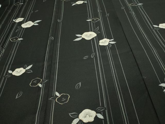 平和屋着物▽小紋 単衣 舞花文 洗える着物 DAAV9716sf