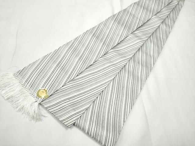 平和屋着物●男性　角帯　斜線文　正絹　逸品　CABF8610hy｜平和屋