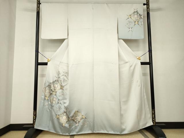 長閑やかさ屋御召しもの●金彩友禅 御前上等手並み者・細工師・和田光正 短い訪問着 花上昇限度文 暈し染め 現ナマ彩 正絹 珠玉 AABJ3141ck