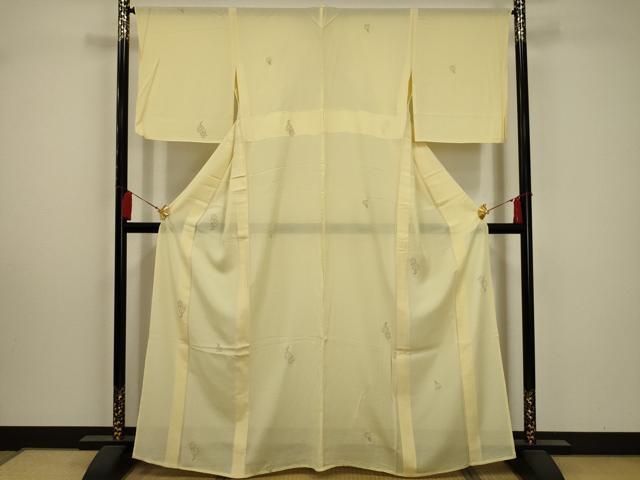 平和屋着物*夏物 小紋 絽 葵文 金彩 正絹 逸品 AABA5584sx|平和屋