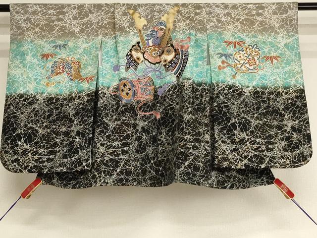 平和屋着物[]七五三　男の子　5歳　羽織　兜　鼓　暈し染め　金彩　AABH2933ja｜平和屋