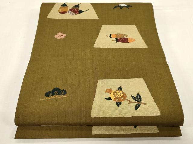 長閑やかさ屋御召しもの●六通柄袋帯 成り物 正絹 珠玉 CABF6309dy