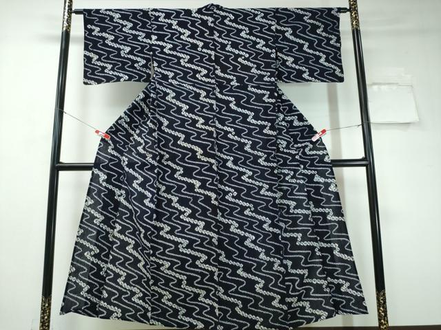 平和屋着物∴夏物 浴衣 有松鳴海絞り 流水文 綿 逸品 CAAW1198ng