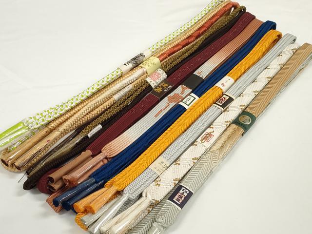 平和屋着物●和装小物 帯締め10本セット 礼装用 雅流 組紐 高麗組 笹浪組 泥染 金糸 逸品 未使用 DABC1851zzz|平和屋
