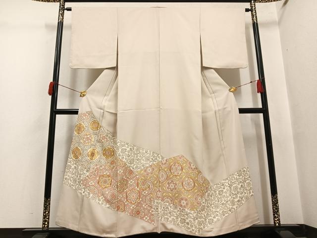 平和屋着物●豪華色留袖　駒刺繍　更紗唐草文　金彩　正絹　逸品　AABH9660ph｜平和屋