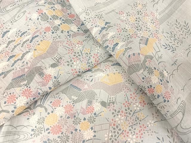 楽天市場】平和屋着物＊夏物 小千谷ちぢみ 花鳥文 麻 逸品 AABC6920jd