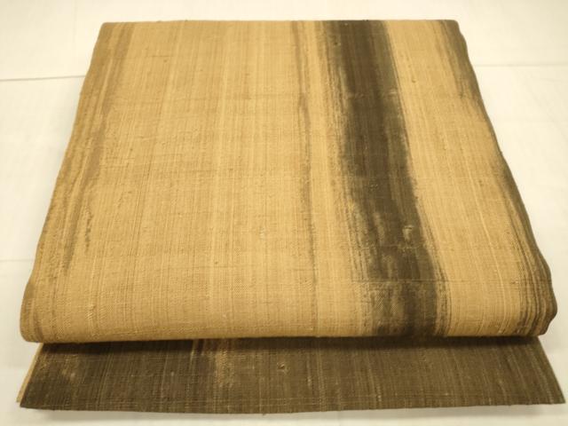 平和屋着物＊夏物 九寸開き名古屋帯 虎杖染 抽象文様 正絹 逸品 DAAX0013cm｜平和屋