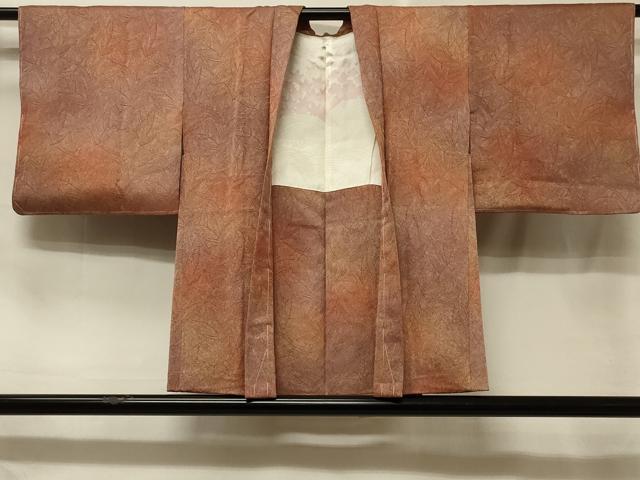 長閑やかさ屋御召しもの＃羽織 霞文 被子植物地紋 暈し染め 正絹 珠玉 未当て嵌める CABE5317インチ