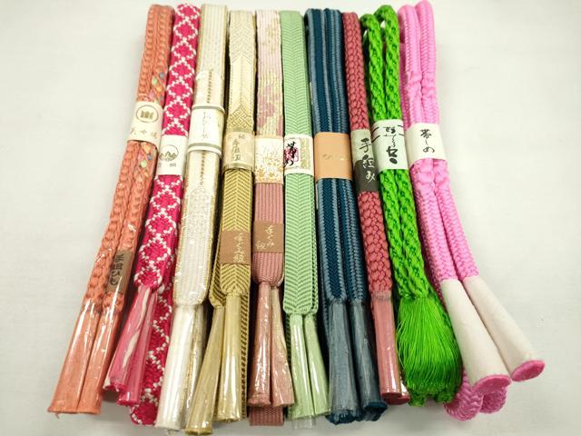 平和屋着物●和装小物 帯締め10本セット 高麗組 笹浪組 冠組 雅流 礼装用 逸品 未使用 CABF7283ju